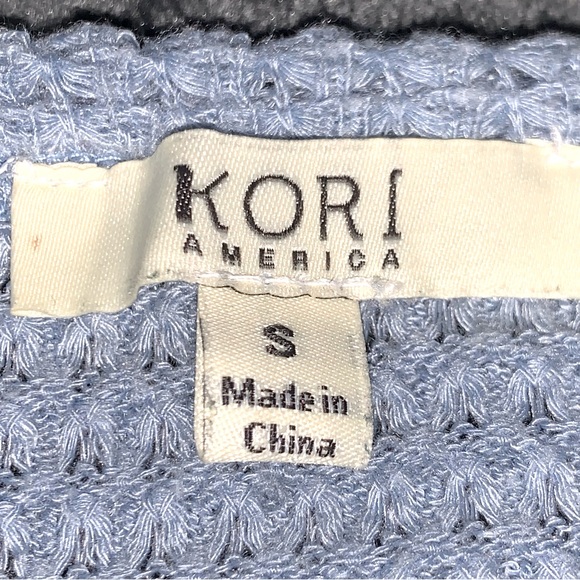 • KORI Waffle Knit Flowy Oversized Effortless Look Tank Top • - Picture 3 of 3